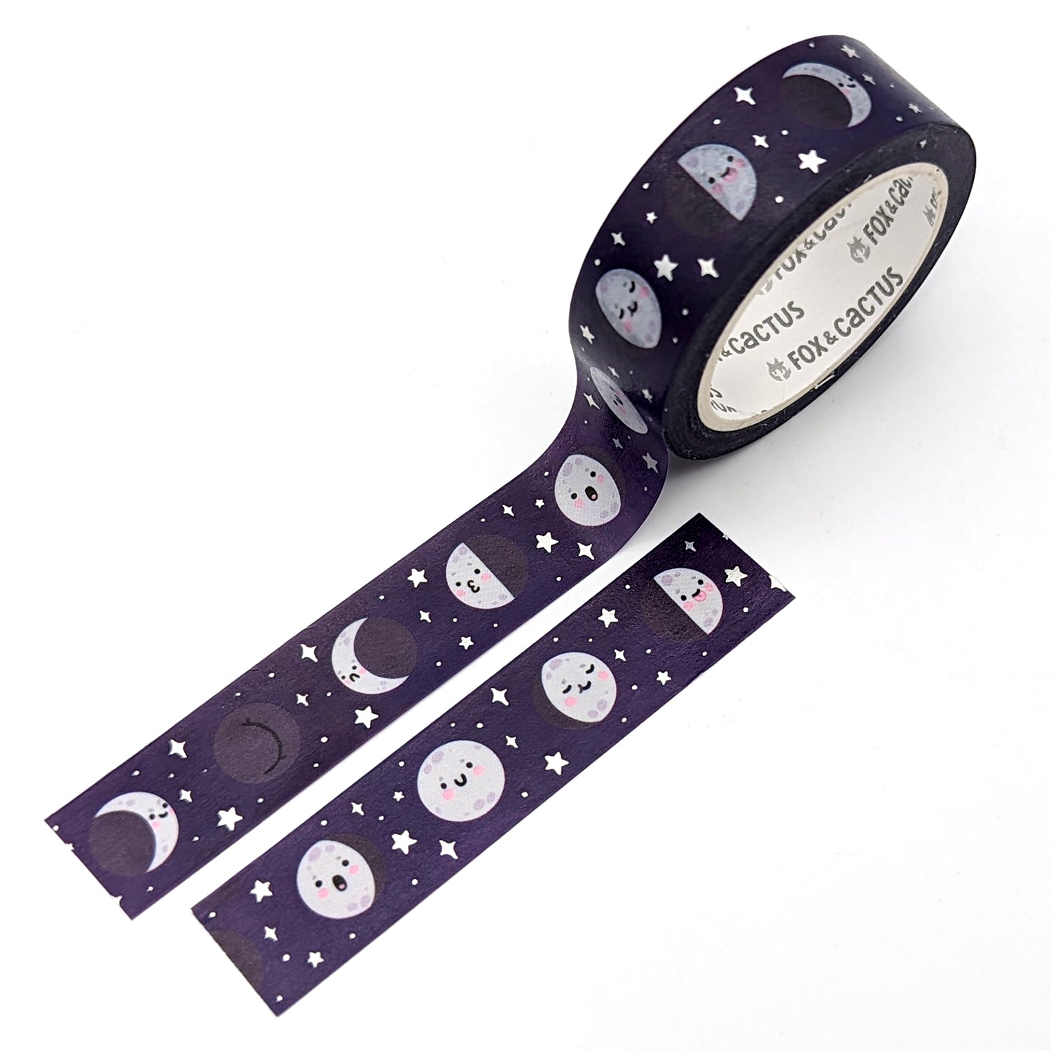 Moon Phase Goth Witchy Washi Tape Roll 20mm 