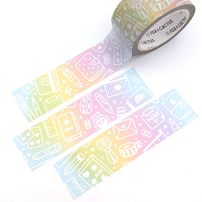 Rainbow Stationery Lover Washi Tape