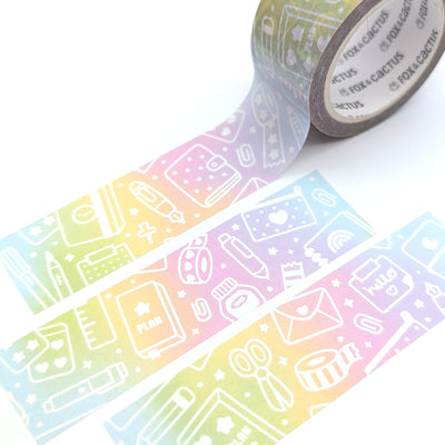 Rainbow Stationery Lover Washi Tape