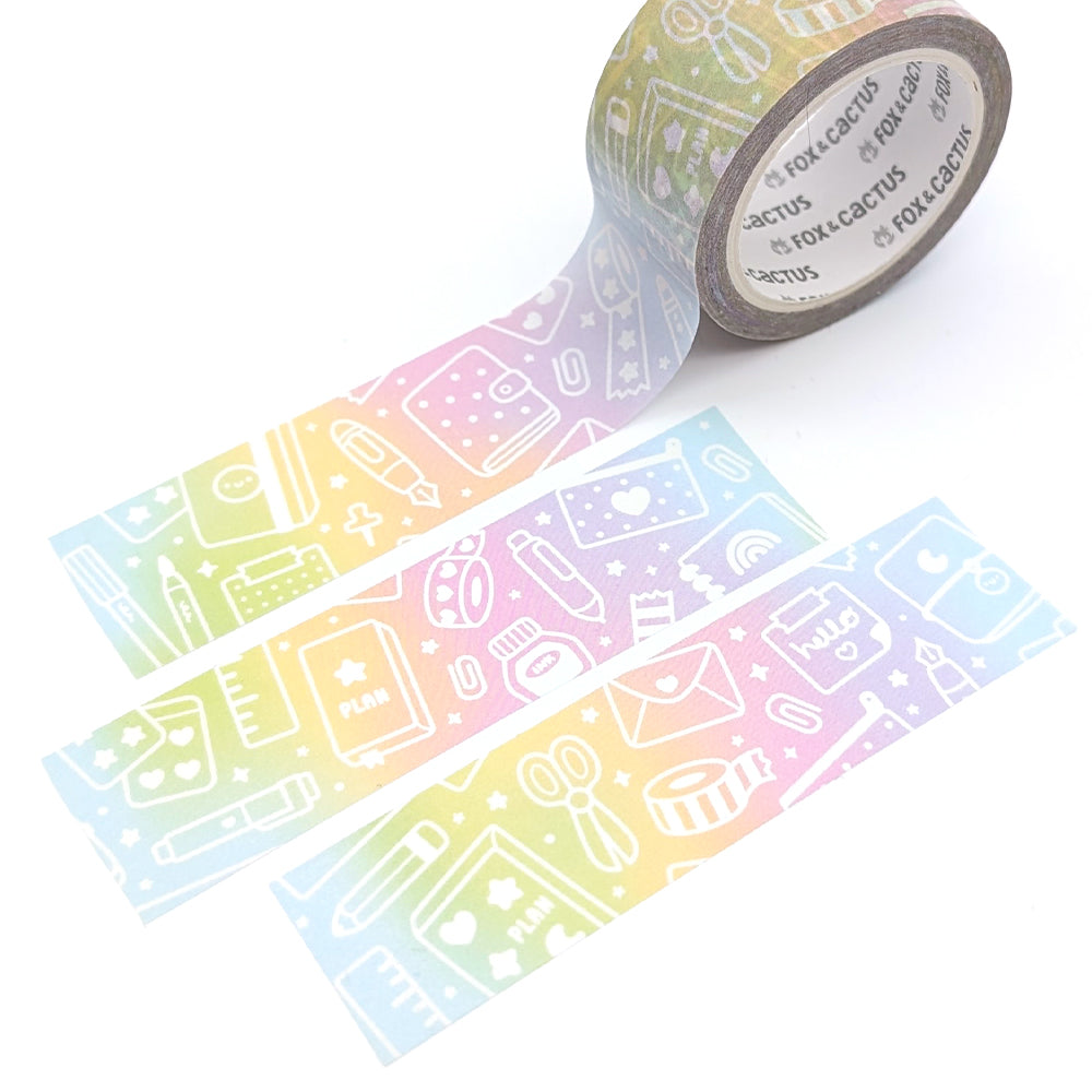 Rainbow Stationery Lover Washi Tape