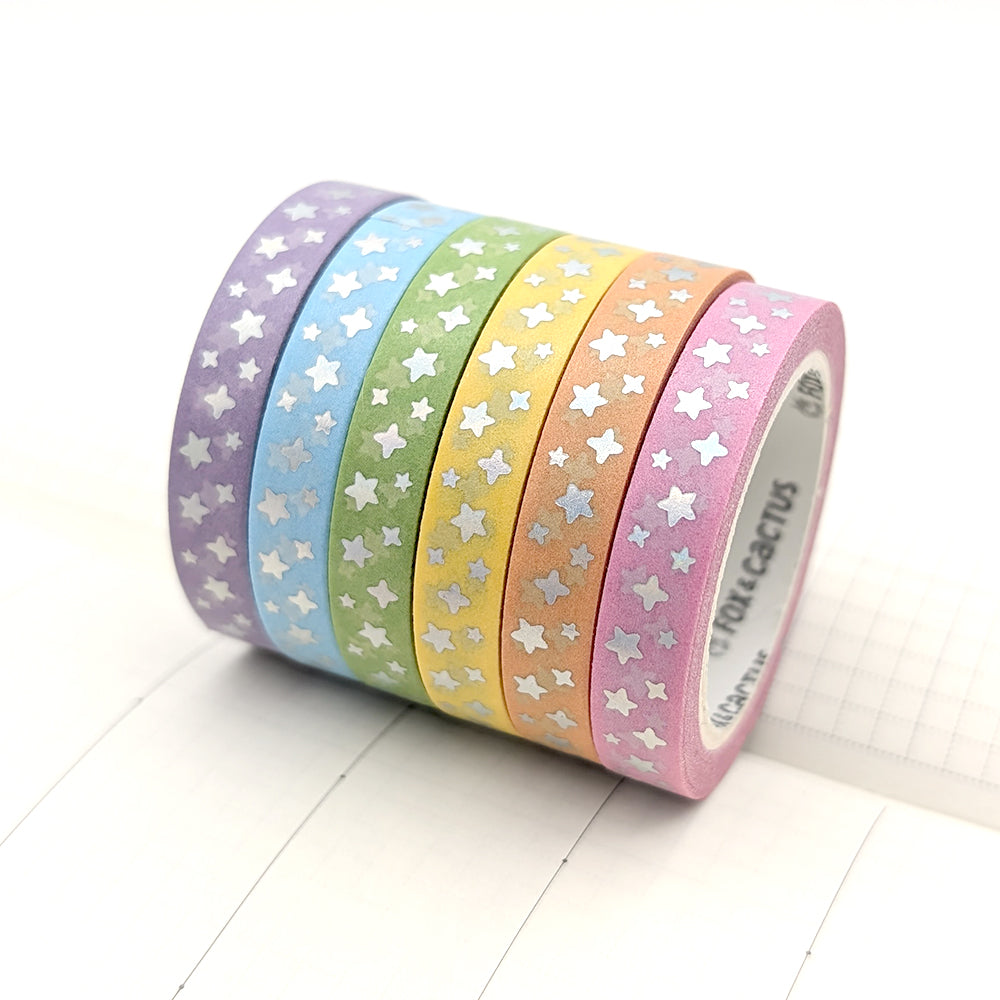 Twinkle (Pastels) Washi Tape Set (Holo Foil)