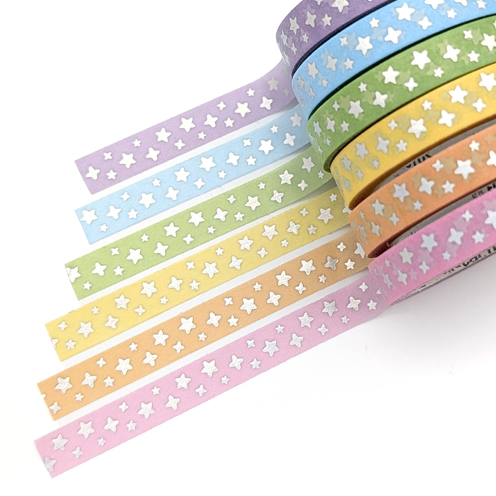 Twinkle (Pastels) Washi Tape Set (Holo Foil)