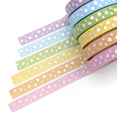 Twinkle (Pastels) Washi Tape Set (Holo Foil)