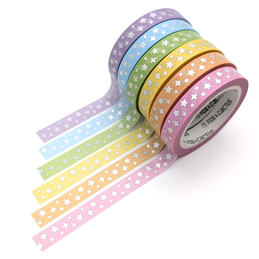 Twinkle (Pastels) Washi Tape Set (Holo Foil)