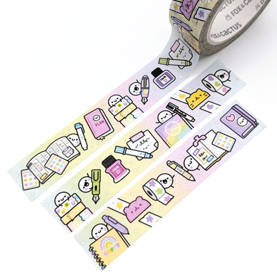 Rainbow Stationery Squish Washi Tape (Holo Foil)