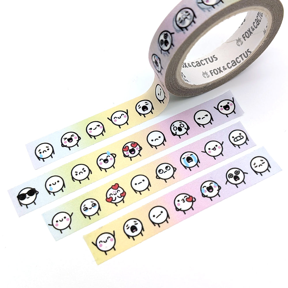 Rainbow Squish-moji Washi Tape