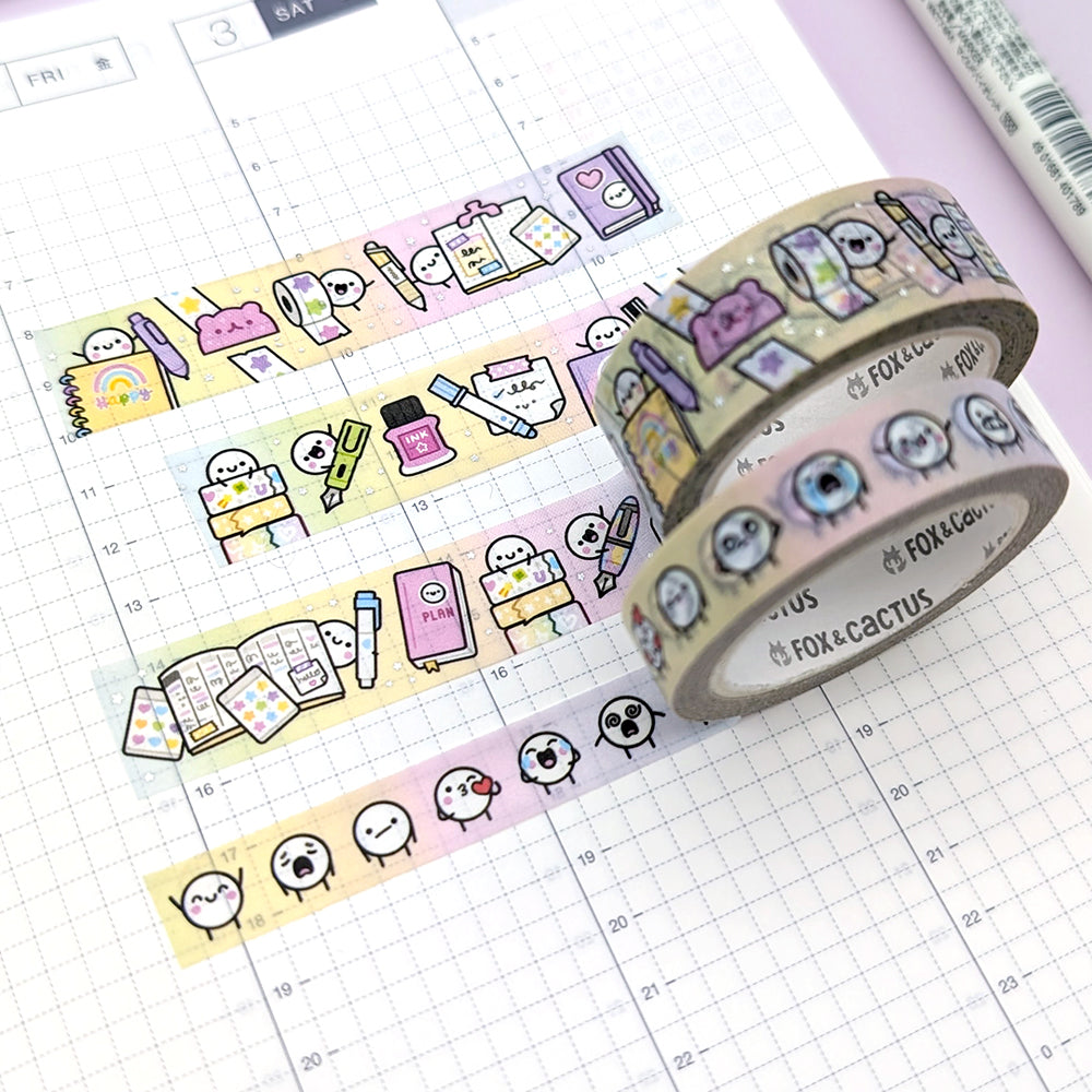 Rainbow Stationery Squish Washi Tape (Holo Foil)