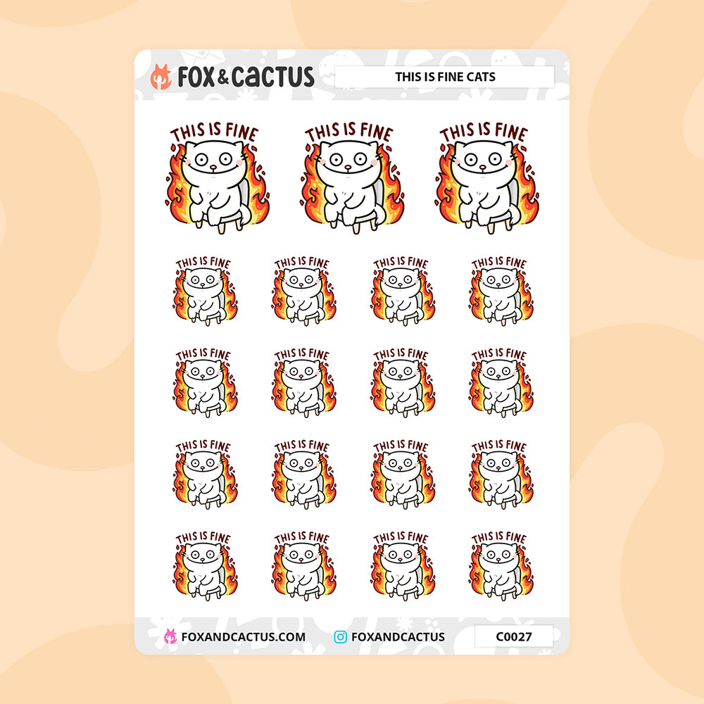 43 Sheets of Fox and Cactus Stickers selling