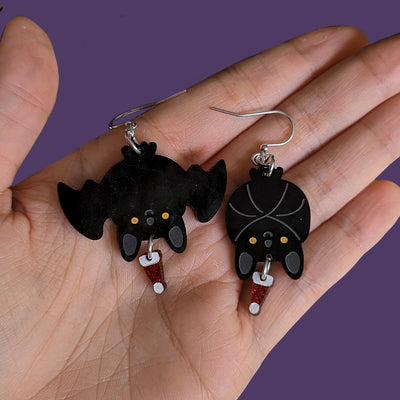 Christmas Bat Earrings