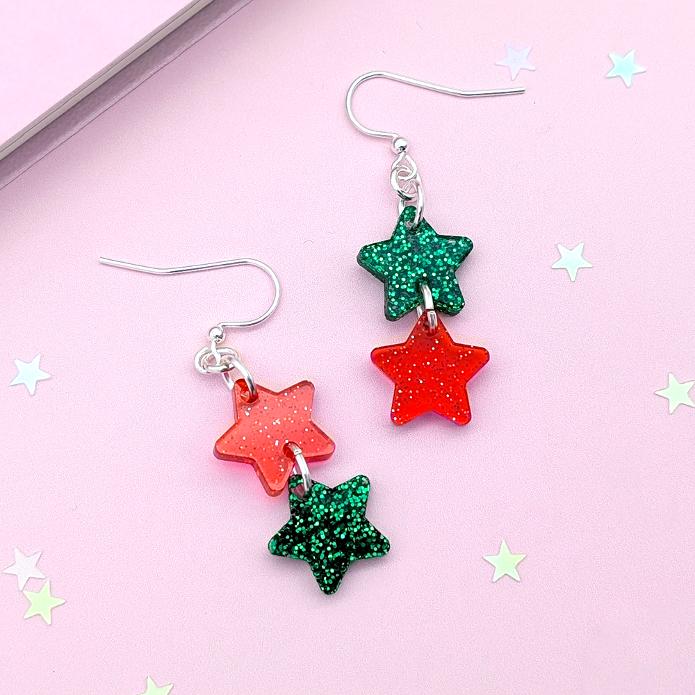 Mini Christmas Star (Traditional) Earrings