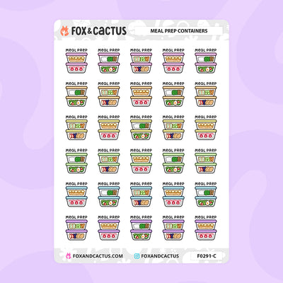 Meal Prep Container Stickers