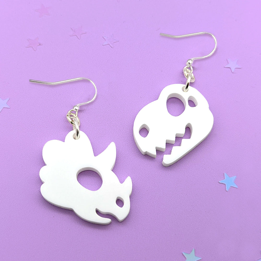 Dinosaur Skull Dangle Earrings