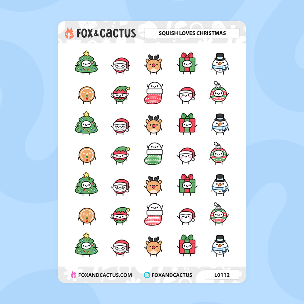 Christmas Costume Squish Stickers