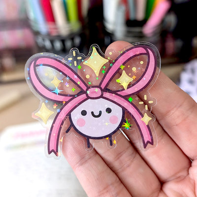 Squish Bow Clear Sticker