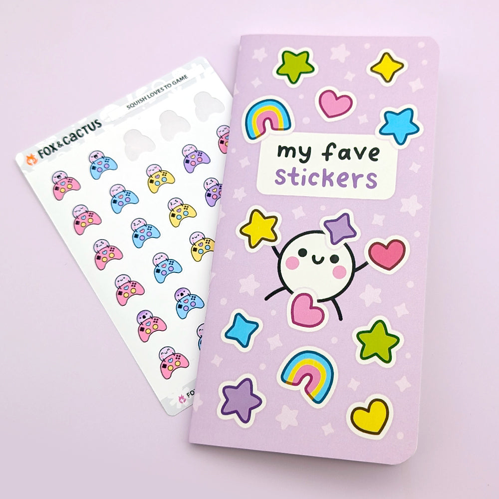 (Seconds Quality) Squish's Faves Reusable Sticker Book