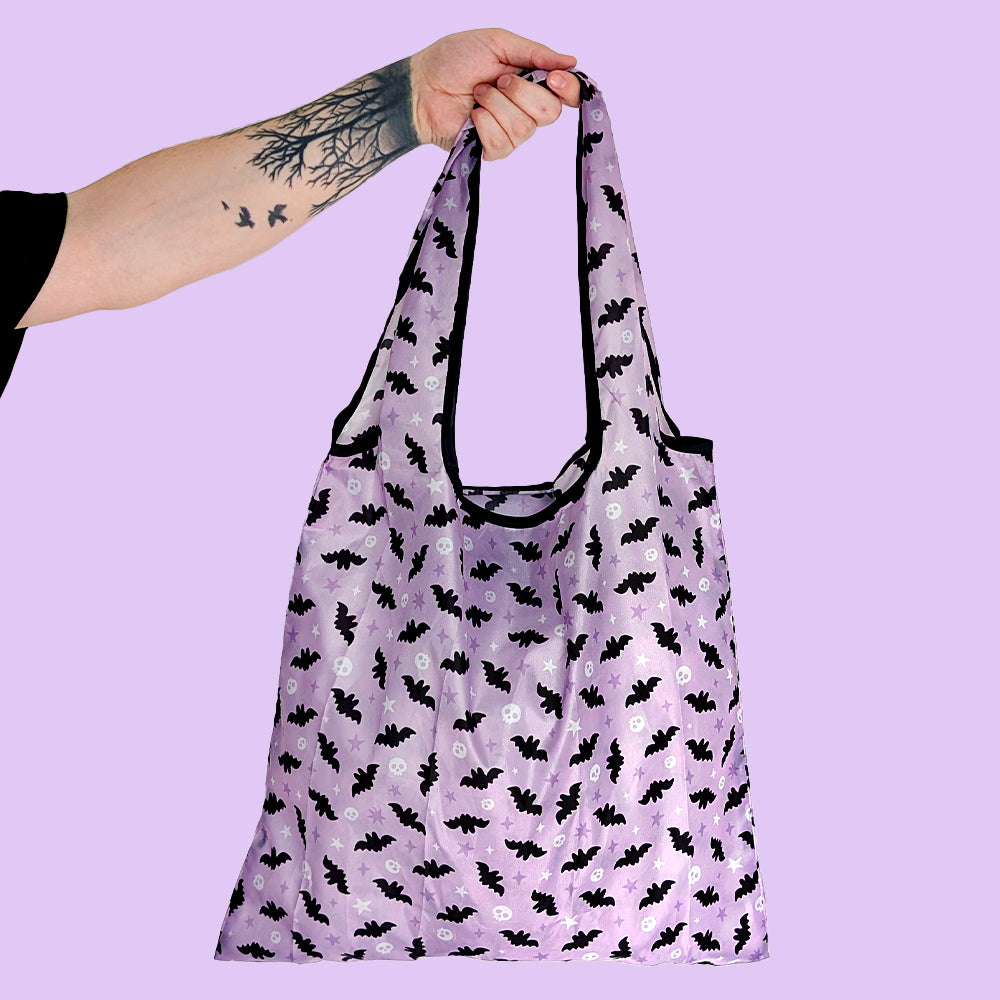 Frickin' Bats (Purple) Reusable Tote Bag