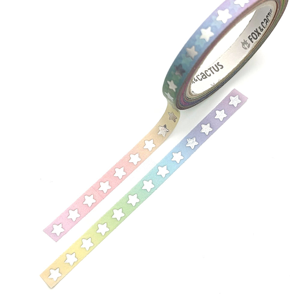 Rainbow Stars Washi Tape (Holo Foil)