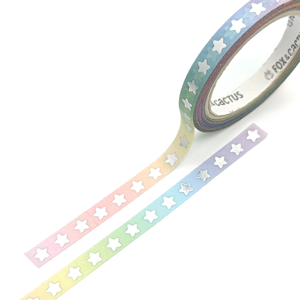 Rainbow Stars Washi Tape (Holo Foil)