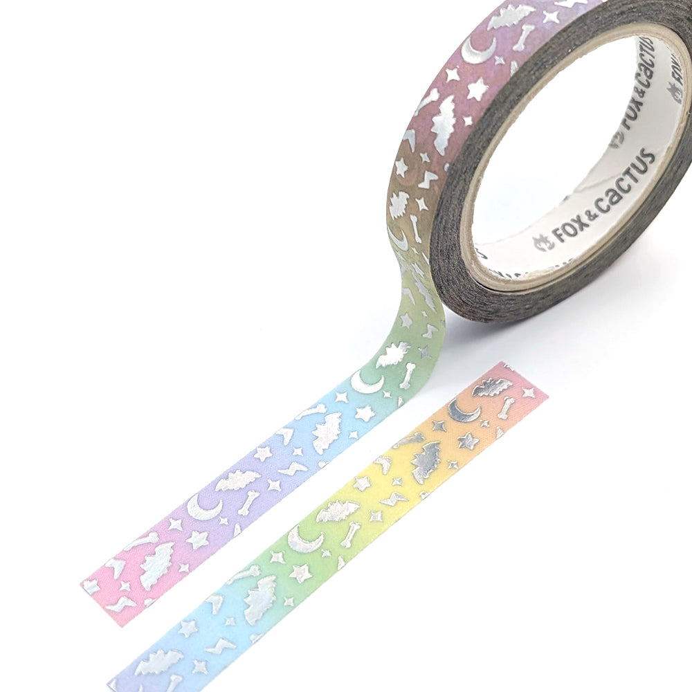 Spooky Sparkles (Rainbow) Washi Tape (Holo Foil)