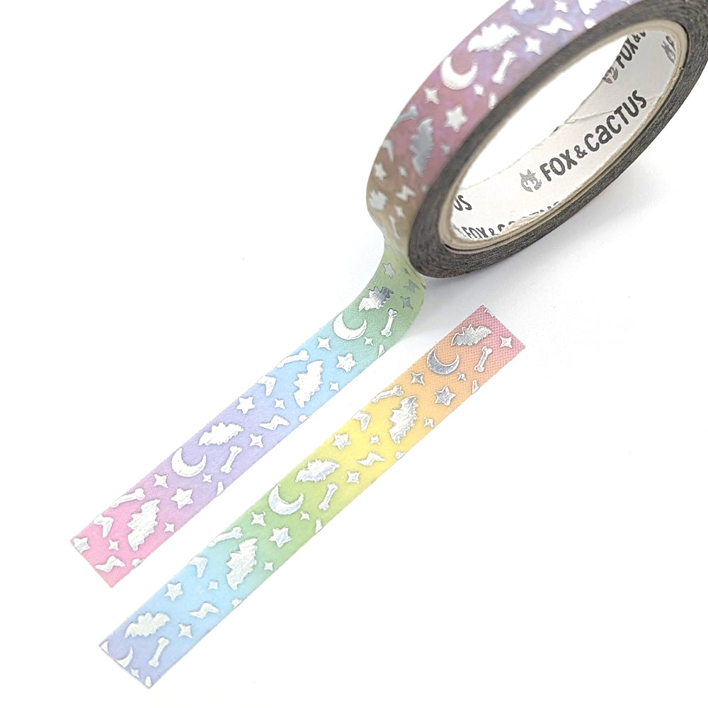 Spooky Sparkles (Rainbow) Washi Tape (Holo Foil)