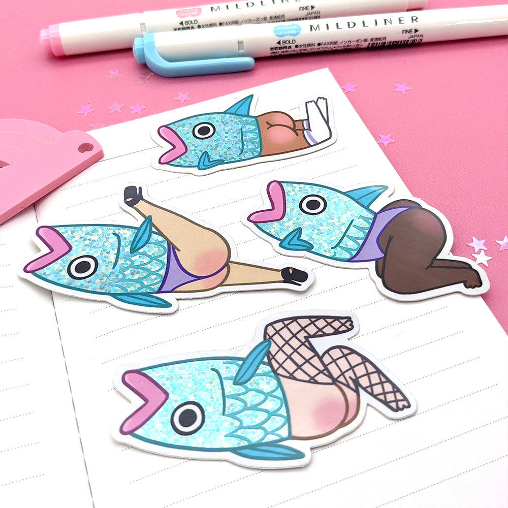 Reverse Mermaid (Feet) Vinyl Stickers (RETIRED)