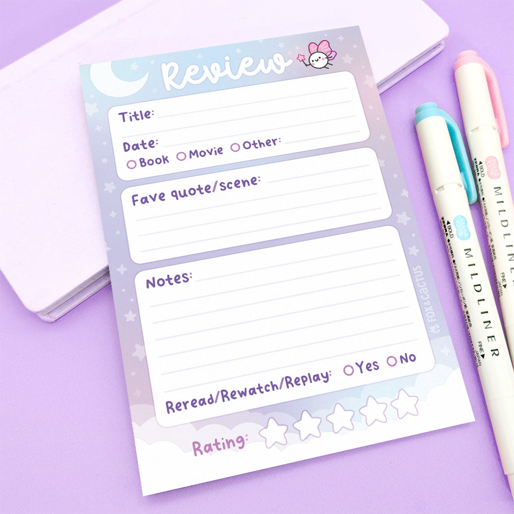 Fairy Review A6 (4x6) Notepad