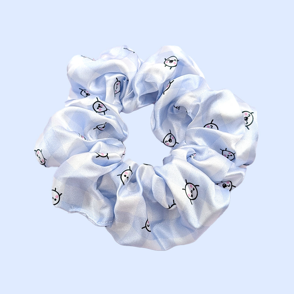 Gingham Squish (Blue) Scrunchie