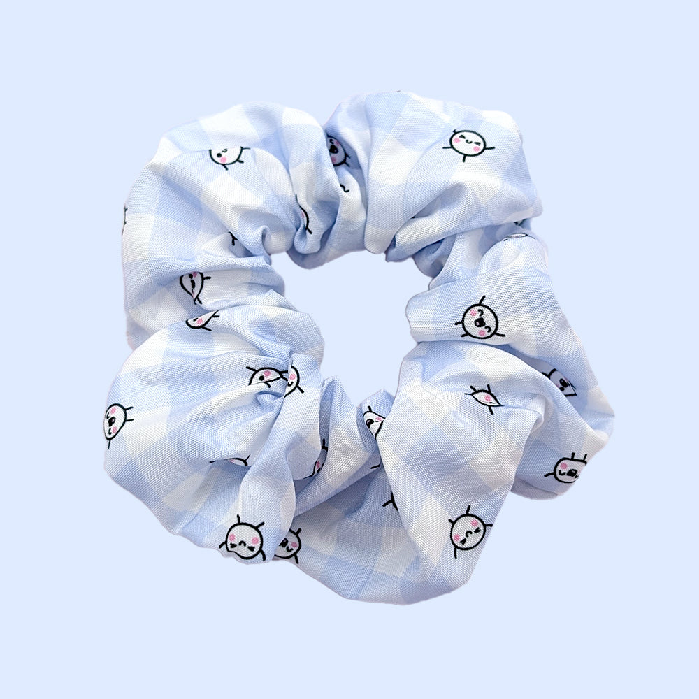 Gingham Squish (Blue) Scrunchie