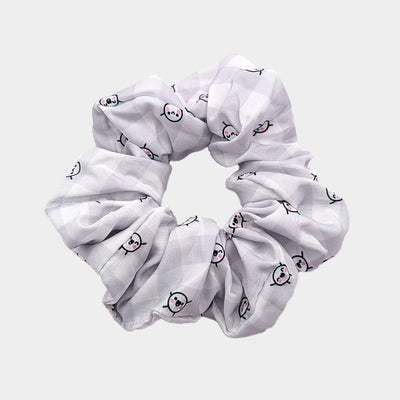 Gingham Squish (Grey) Scrunchie