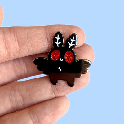 Mothman (Glitter) Enamel Pin by Fox and Cactus