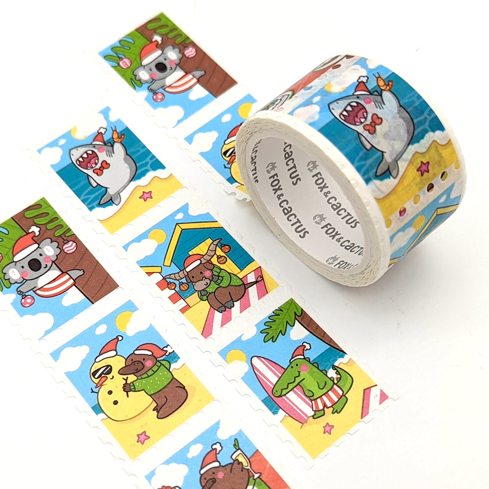 Summer Christmas Friends Stamp Washi Tape by Fox and Cactus