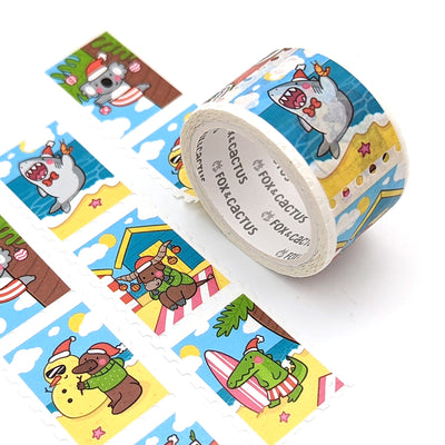 Summer Christmas Friends Stamp Washi Tape by Fox and Cactus