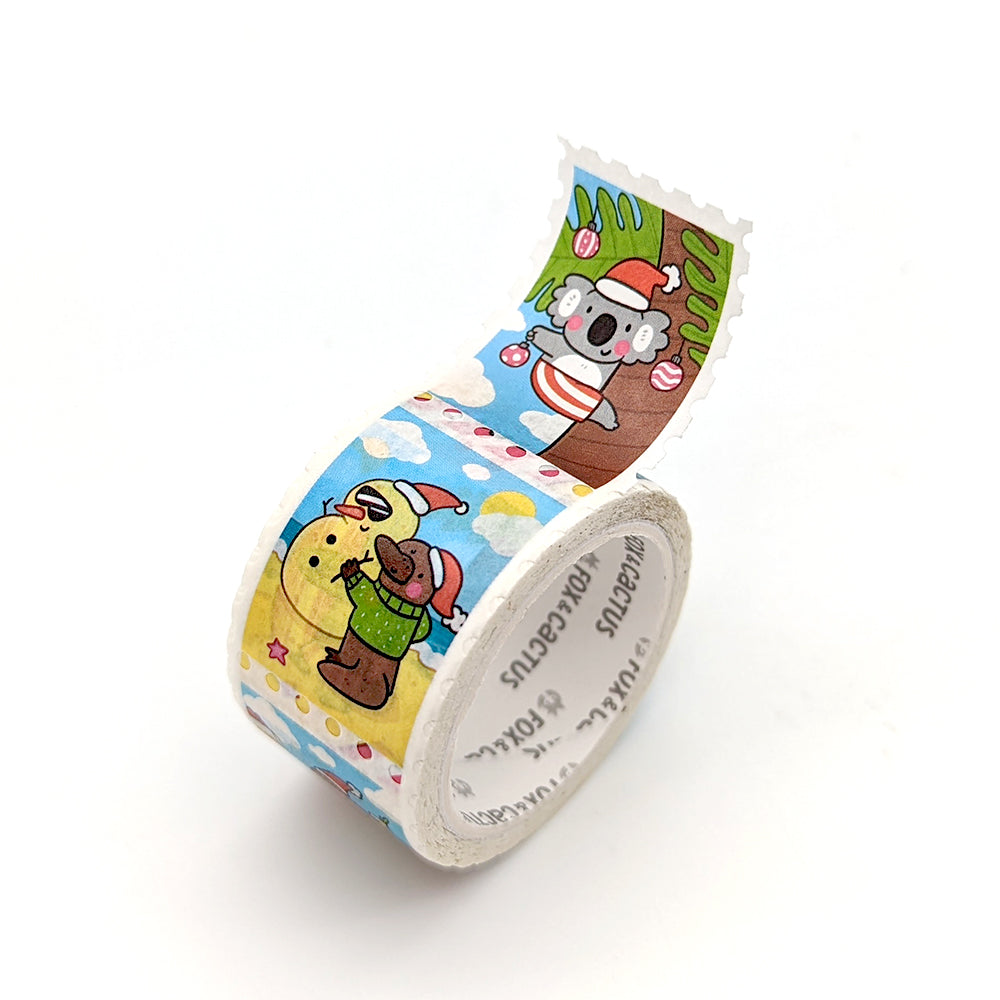 Summer Christmas Friends Stamp Washi Tape by Fox and Cactus