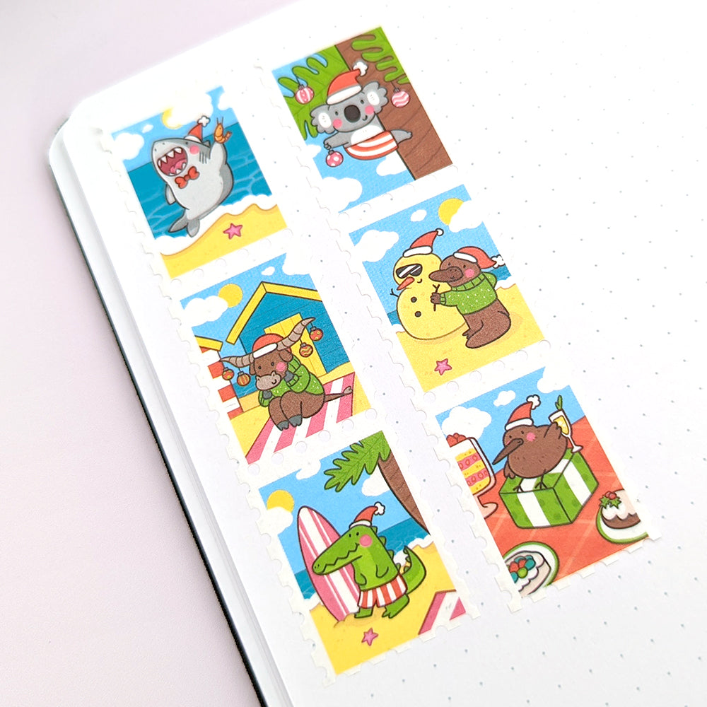 Summer Christmas Friends Stamp Washi Tape by Fox and Cactus