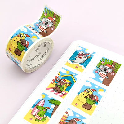 Summer Christmas Friends Stamp Washi Tape by Fox and Cactus